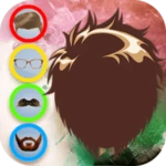 men hairstyle design android application logo